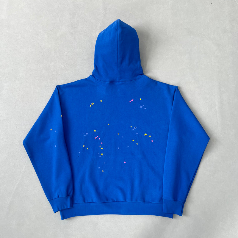 SP5DER Marina Blue Hoodie – Vibrant Designer Streetwear