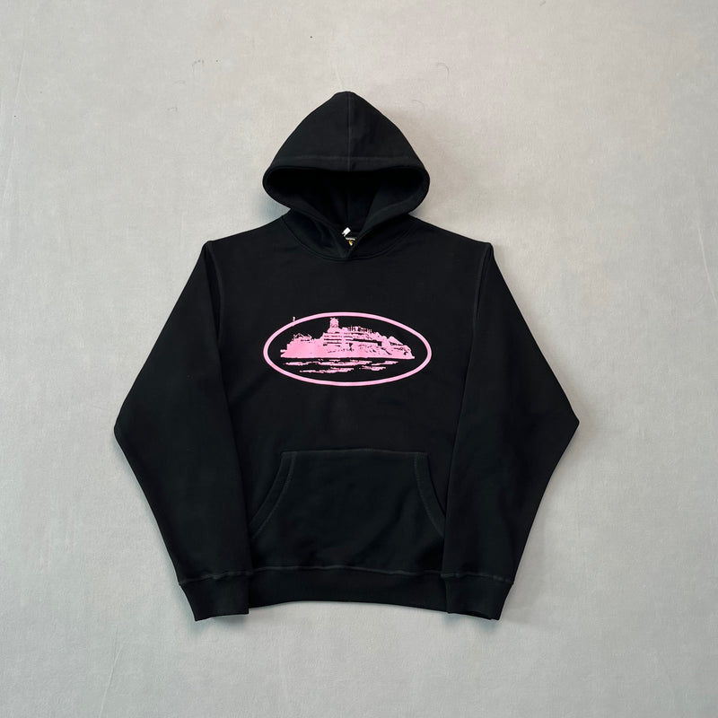 Corteiz Alcatraz V2 Hoodie Black/Pink