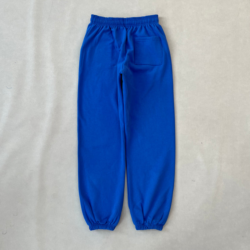 SP5DER Marina Blue Pants – Bold Designer Streetwear with Graphic Details