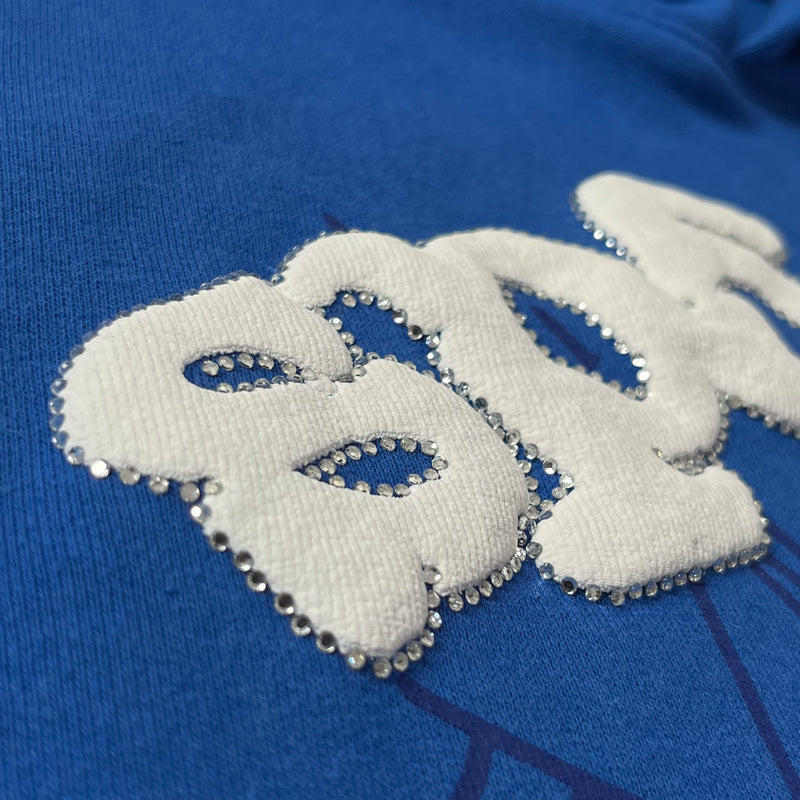 SP5DER Blue Hoodie – Bold Designer Streetwear