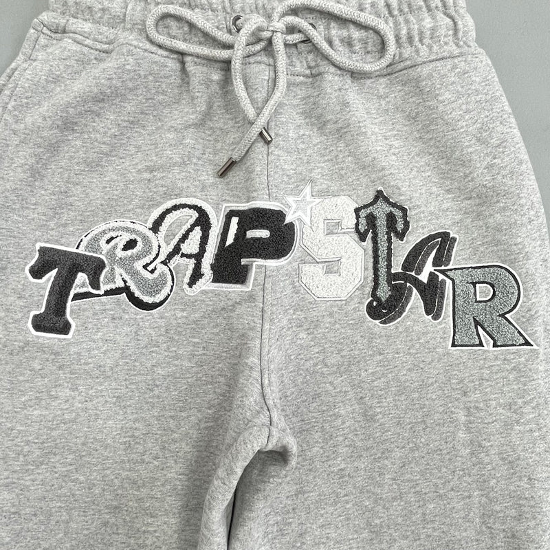 Trapstar Wildcard Chenille Hoodie Tracksuit Grey Monochrome