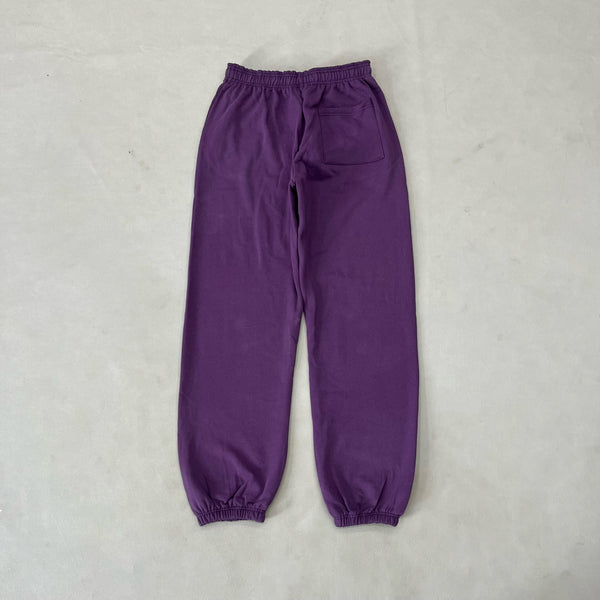 SP5DER Purple Pants – Designer Streetwear with Bold Graphic Details