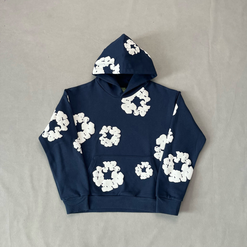 Denim Tears Navy Blue Hoodie