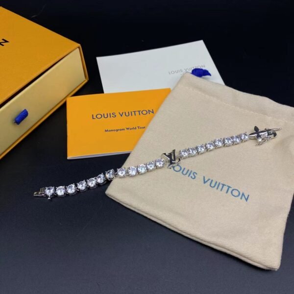 Louis Vuitton Bracelet (Silver & Gold & Blue) - Image 7