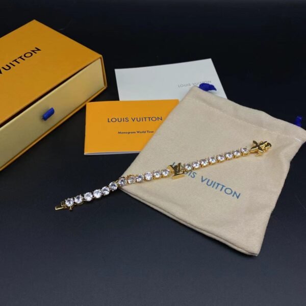 Louis Vuitton Bracelet (Silver & Gold & Blue) - Image 5