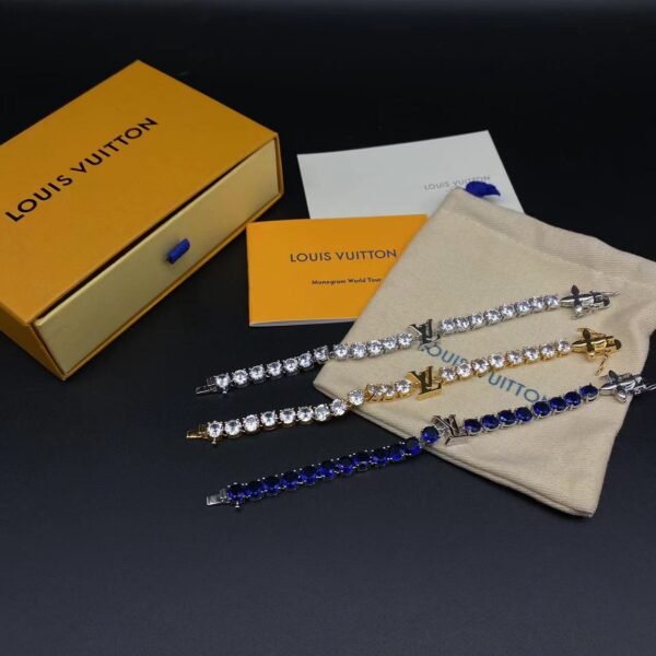 Louis Vuitton Bracelet (Silver & Gold & Blue)