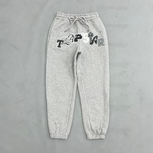 Trapstar Wildcard Chenille Hoodie Tracksuit Grey Monochrome - Image 3