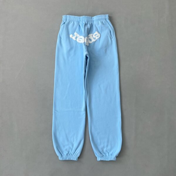 SP5DER Web Sky Blue Pants – Designer Streetwear with Bold Web Graphic