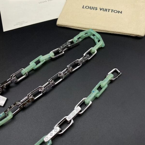 Louis Vuitton Bracelet & Cuban Necklacec - Image 8