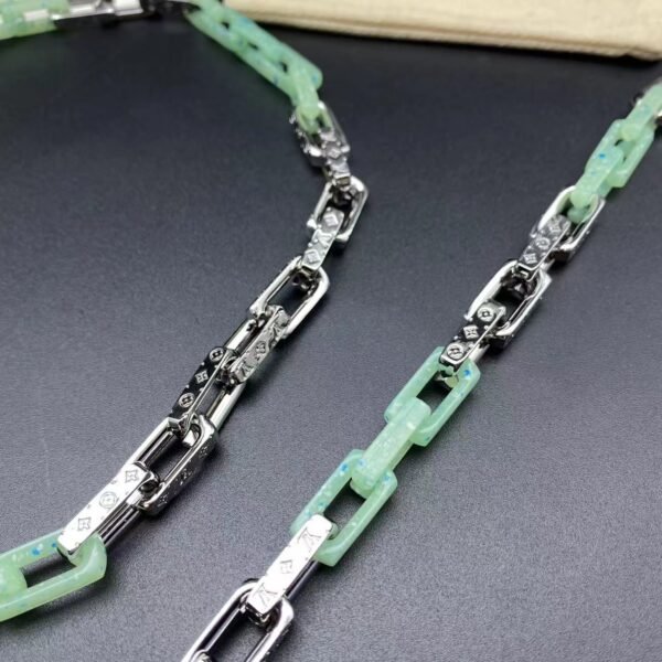 Louis Vuitton Bracelet & Cuban Necklacec - Image 2