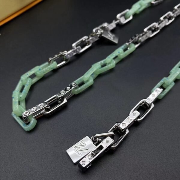 Louis Vuitton Bracelet & Cuban Necklacec - Image 6